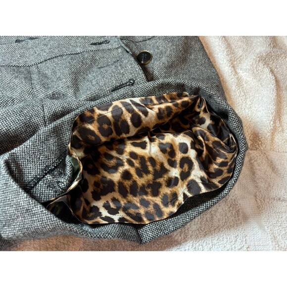 Express Design Studio Shorts SZ 10 Plaid Tweed Black Wool Sailor Button Nautical - Picture 7 of 8